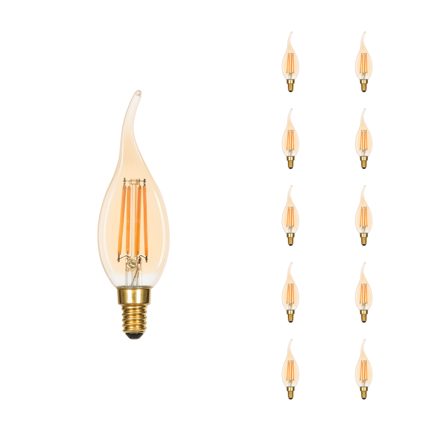 E14 BA35 filament LED-kaarslamp Garda 4.1W 2200K dimbaar voor lampvervanging