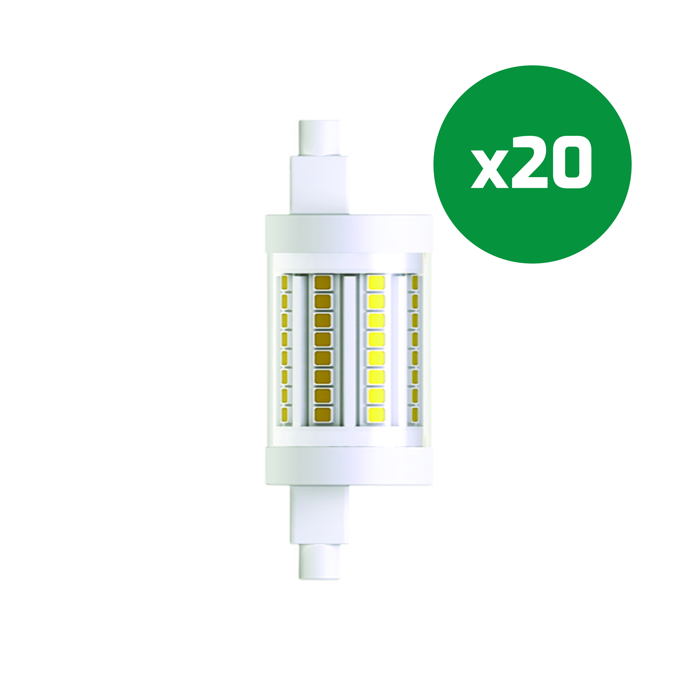 R7S SMD LED-lamp Furore 9W 2700K dimbaar voor lampvervanging